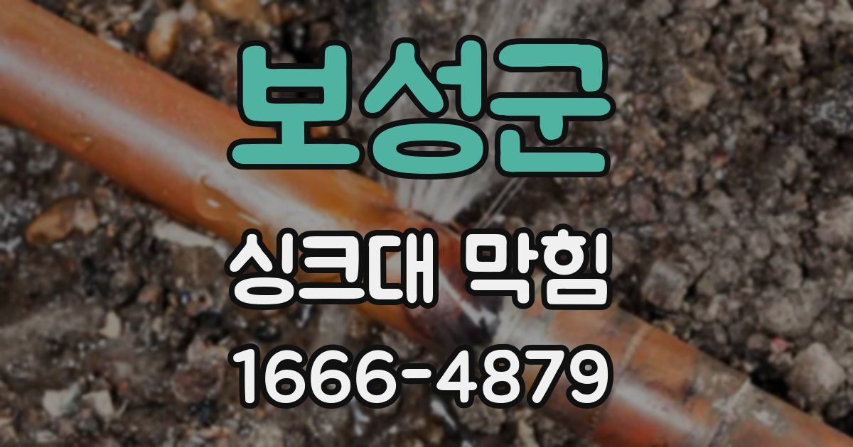 보성군 싱크대 막힘