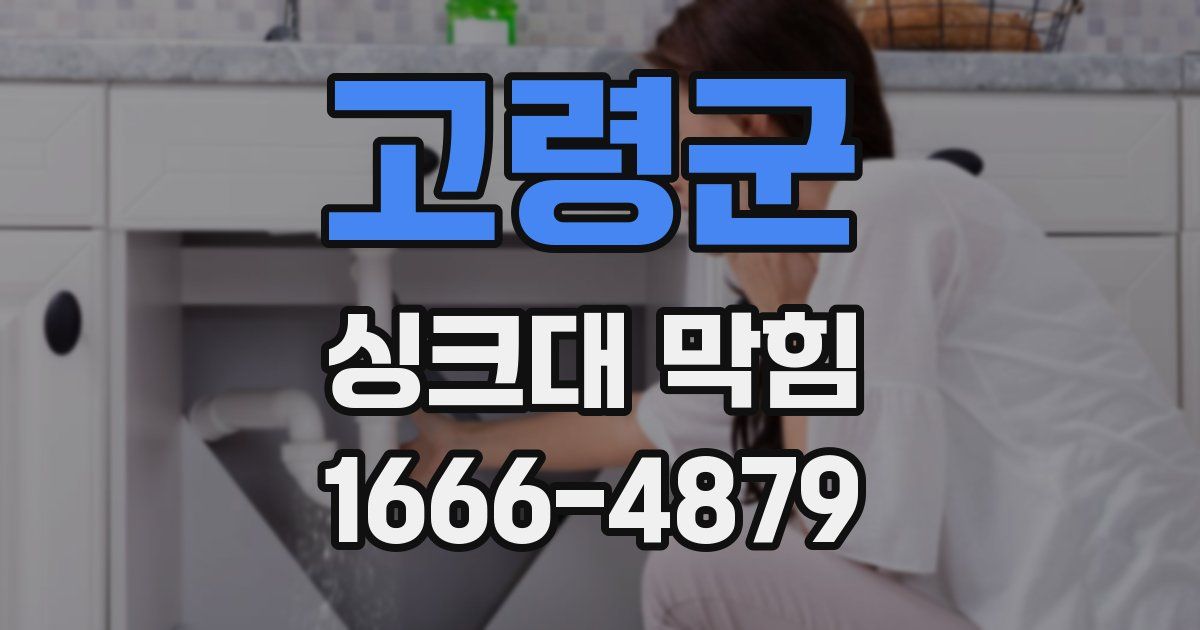 고령군 싱크대 막힘