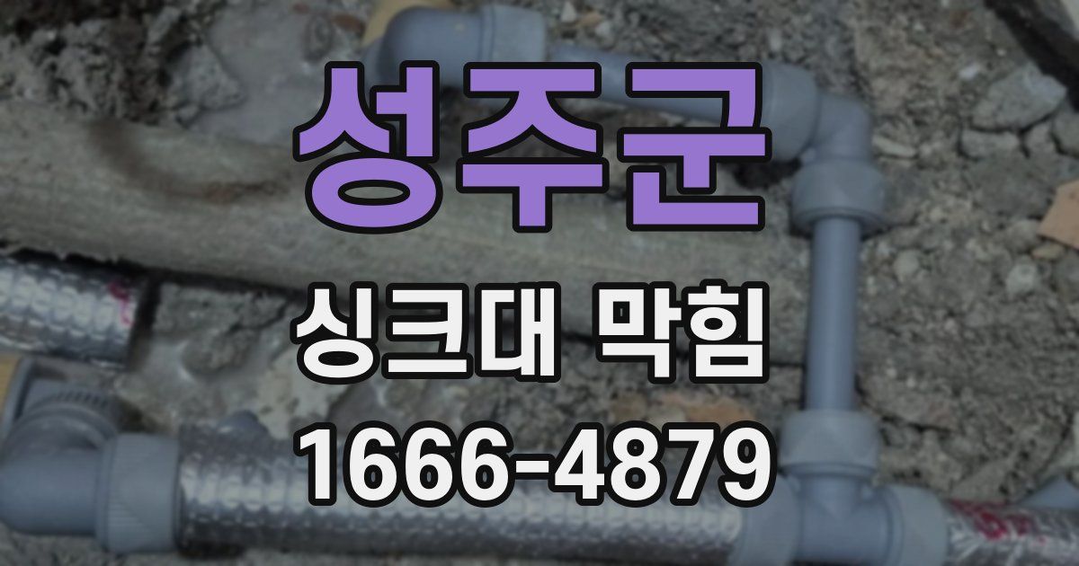 성주군 싱크대 막힘