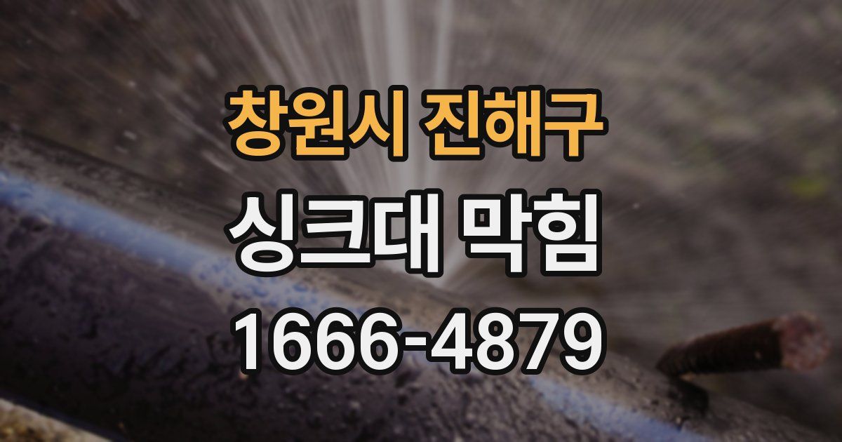 창원시 진해구 싱크대 막힘