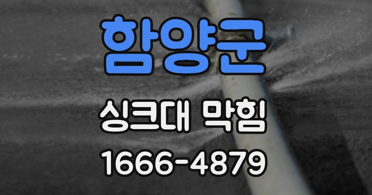 함양군 싱크대 막힘