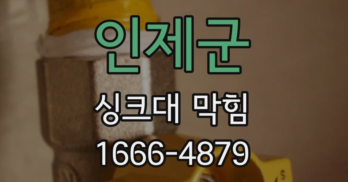 인제군 싱크대 막힘