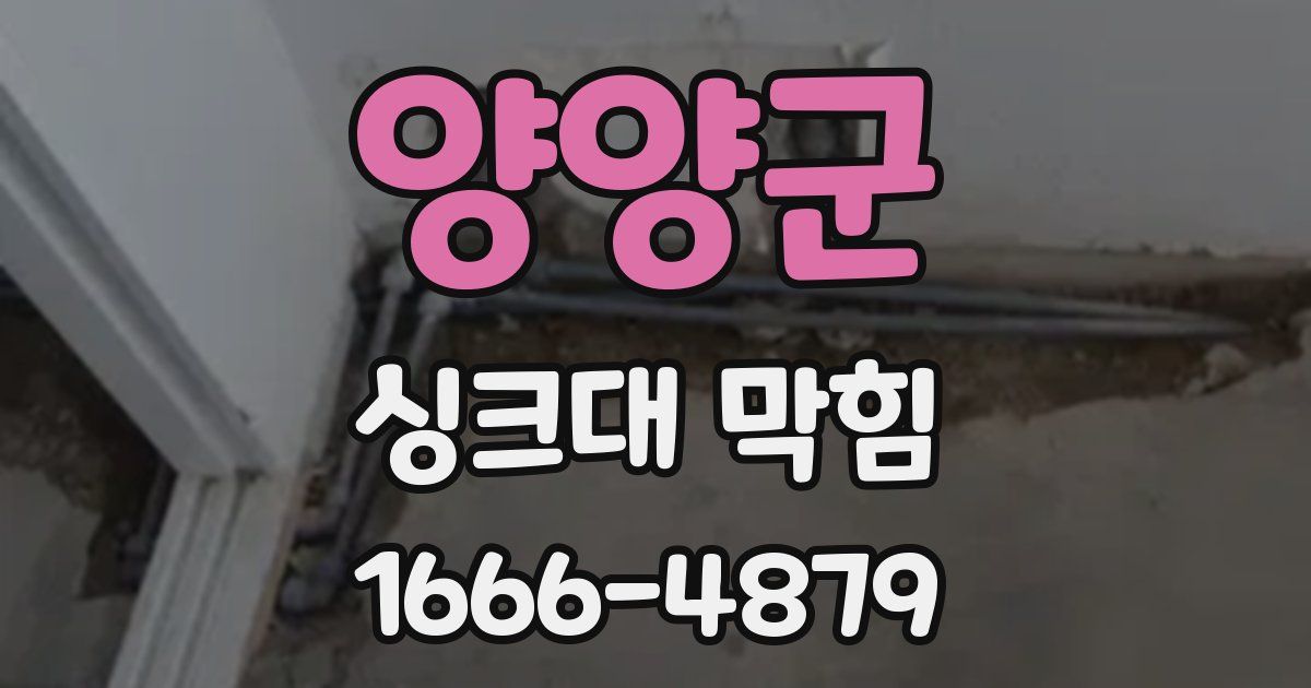 양양군 싱크대 막힘