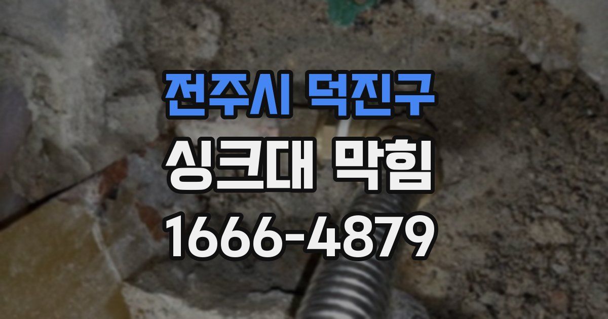 전주시 덕진구 싱크대 막힘