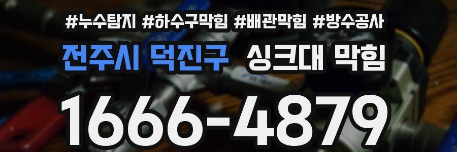 전주시 덕진구 싱크대 막힘