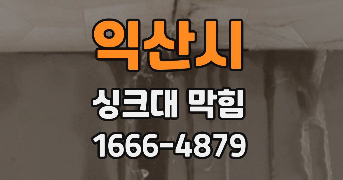 익산시 싱크대 막힘