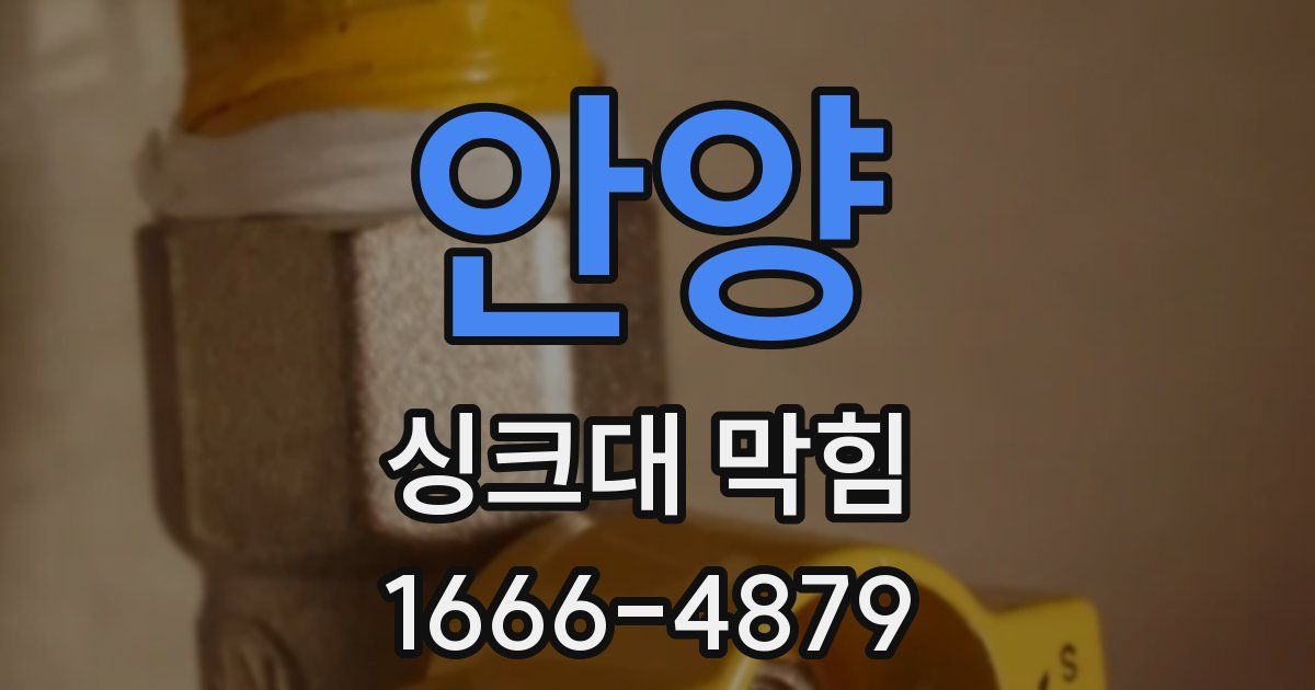 안양 싱크대 막힘