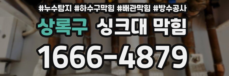 상록구 싱크대 막힘