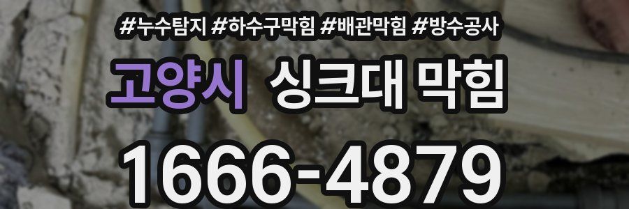 고양시 싱크대 막힘