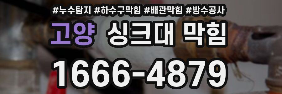 고양 싱크대 막힘