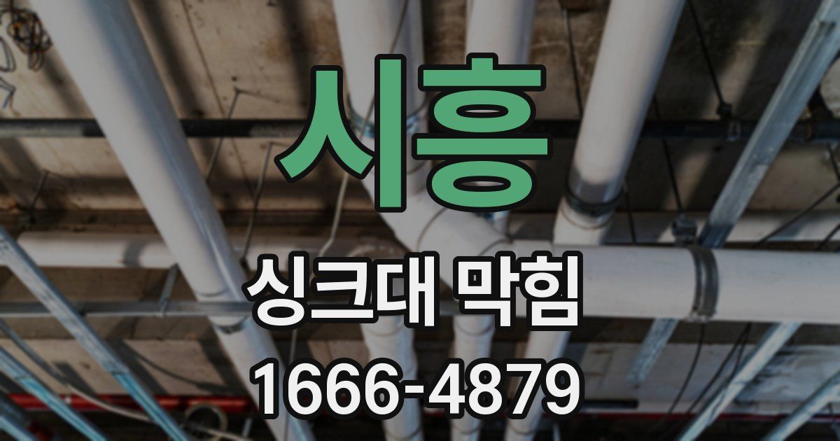 시흥 싱크대 막힘