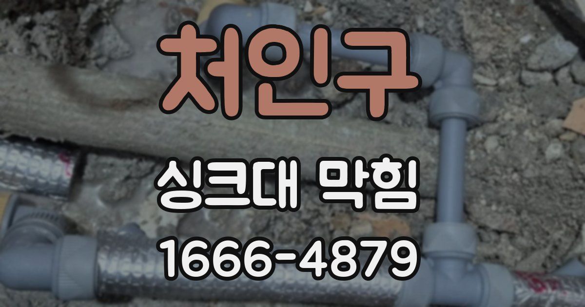 처인구 싱크대 막힘