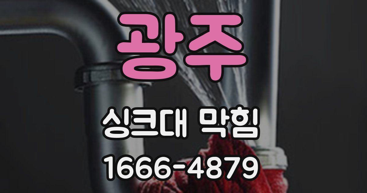 광주 싱크대 막힘