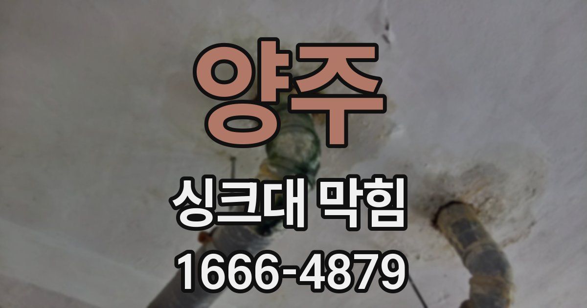 양주 싱크대 막힘