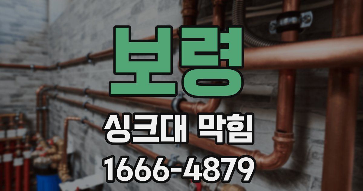 보령 싱크대 막힘