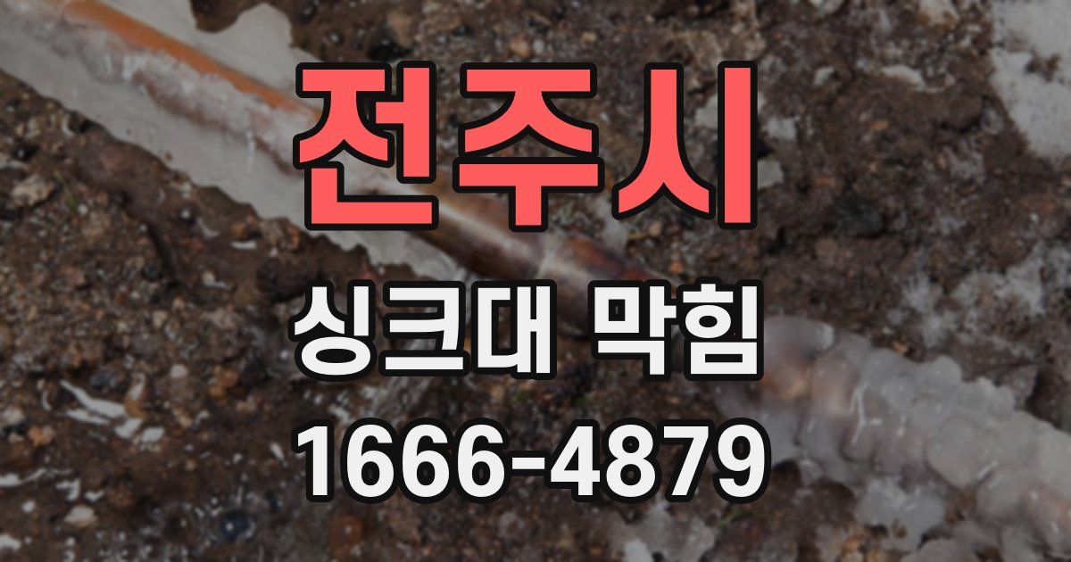 전주시 싱크대 막힘