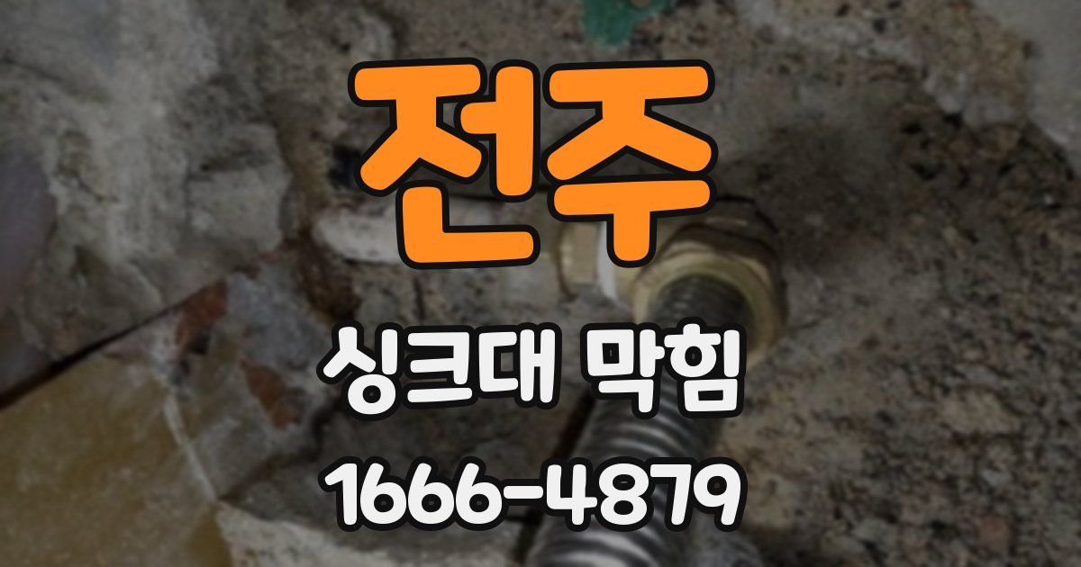 전주 싱크대 막힘
