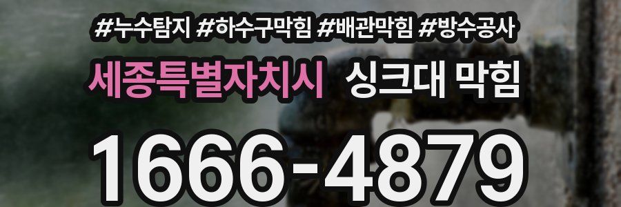 세종특별자치시 싱크대 막힘
