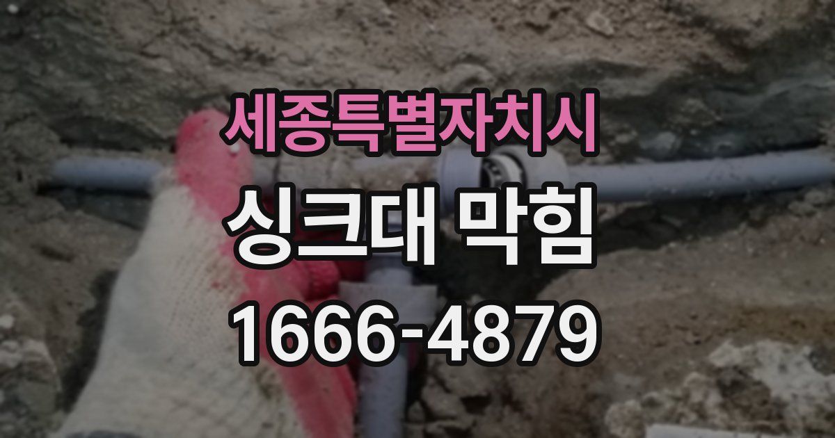 세종특별자치시 싱크대 막힘