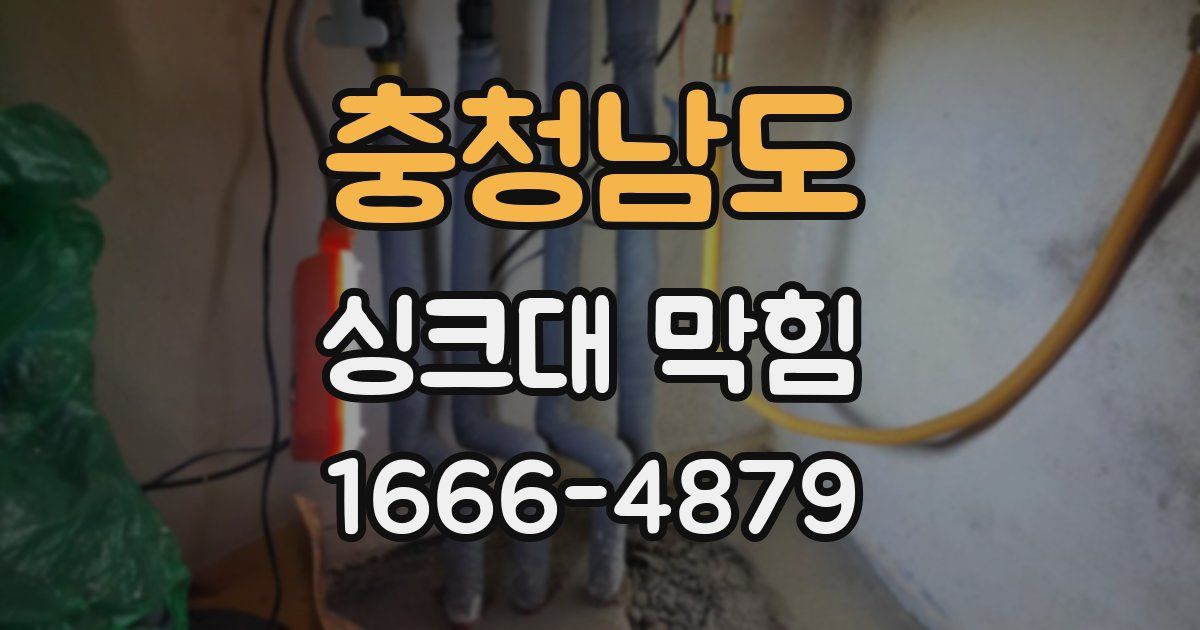 충청남도 싱크대 막힘