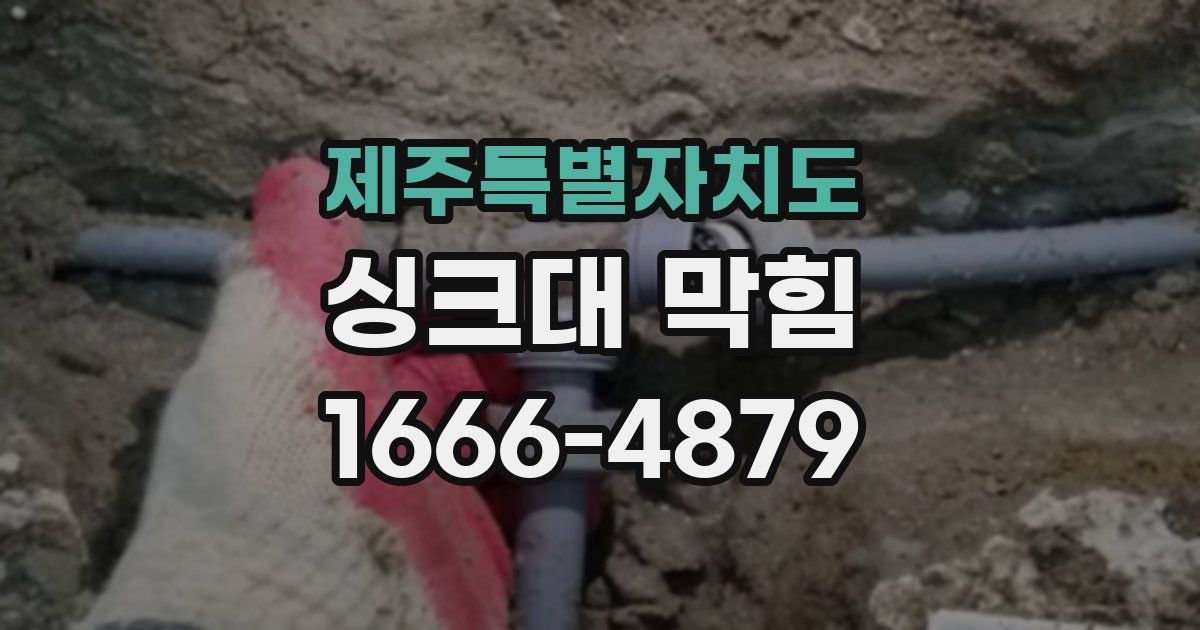 제주특별자치도 싱크대 막힘