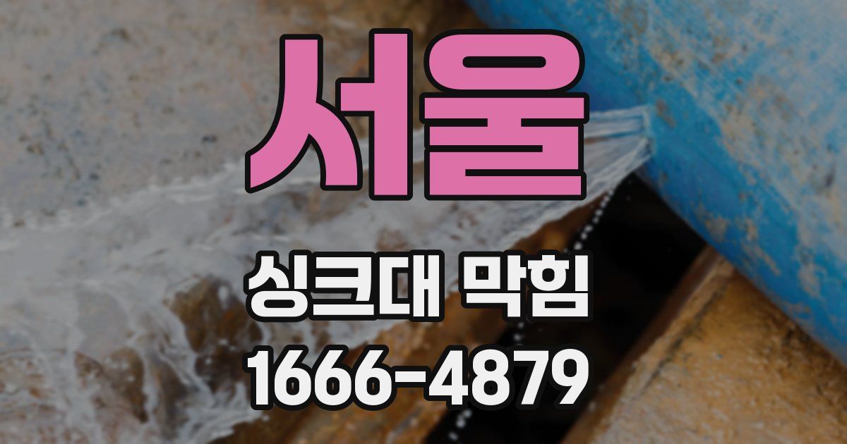 서울 싱크대 막힘