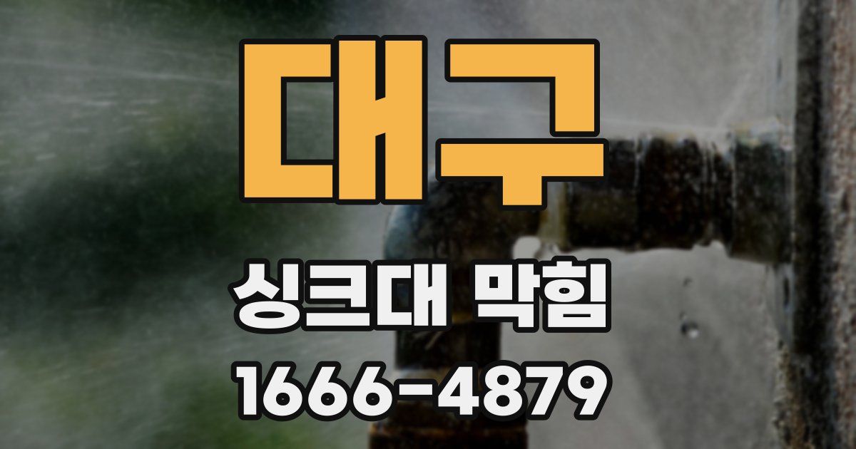 대구 싱크대 막힘