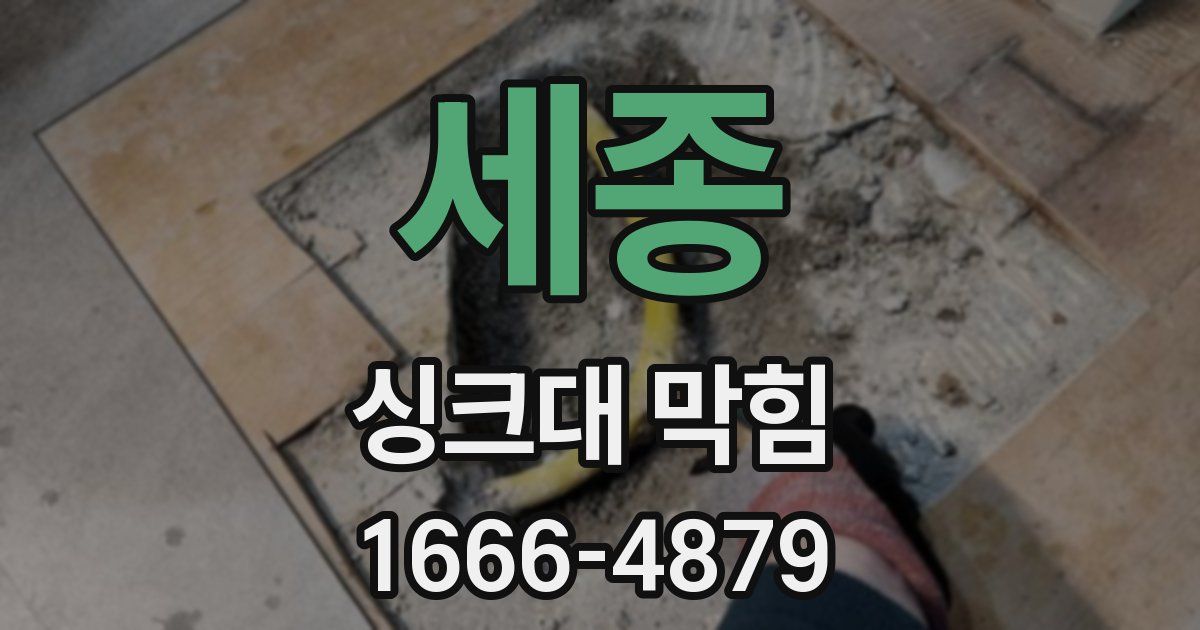 세종 싱크대 막힘