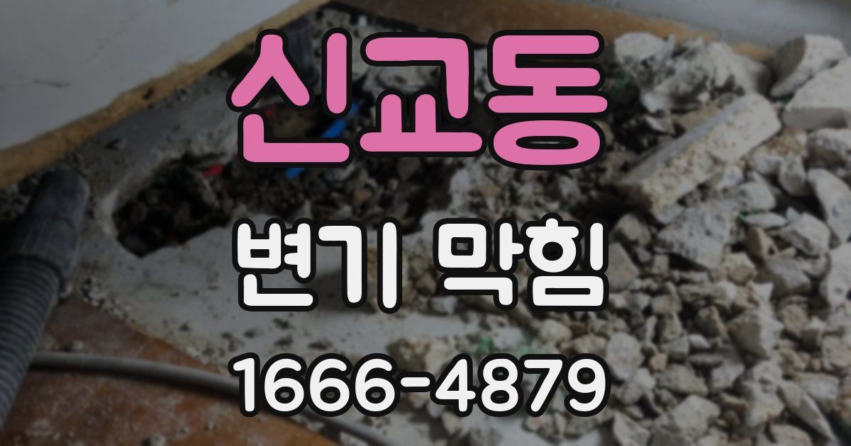신교동 변기 막힘
