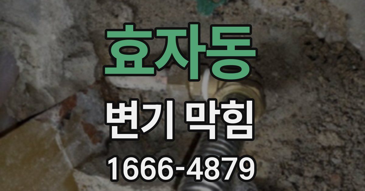 효자동 변기 막힘