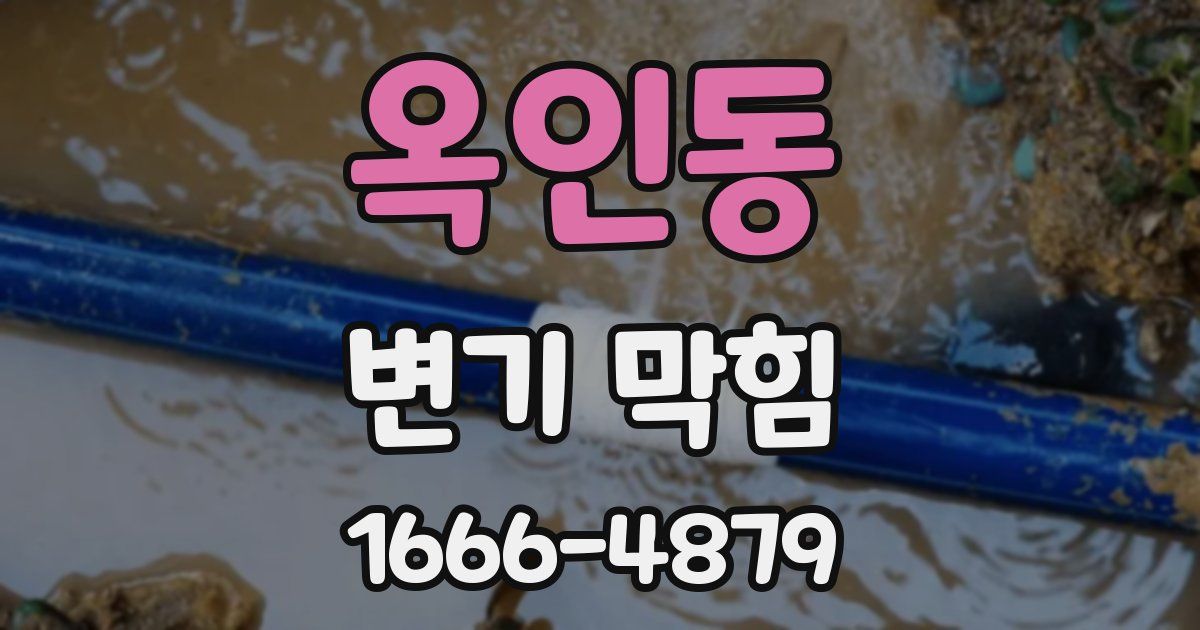 옥인동 변기 막힘