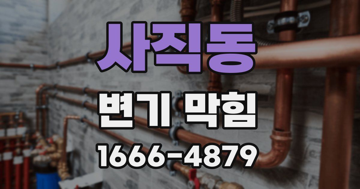 사직동 변기 막힘