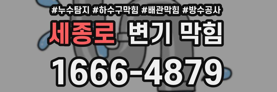 세종로 변기 막힘