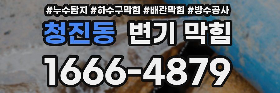 청진동 변기 막힘