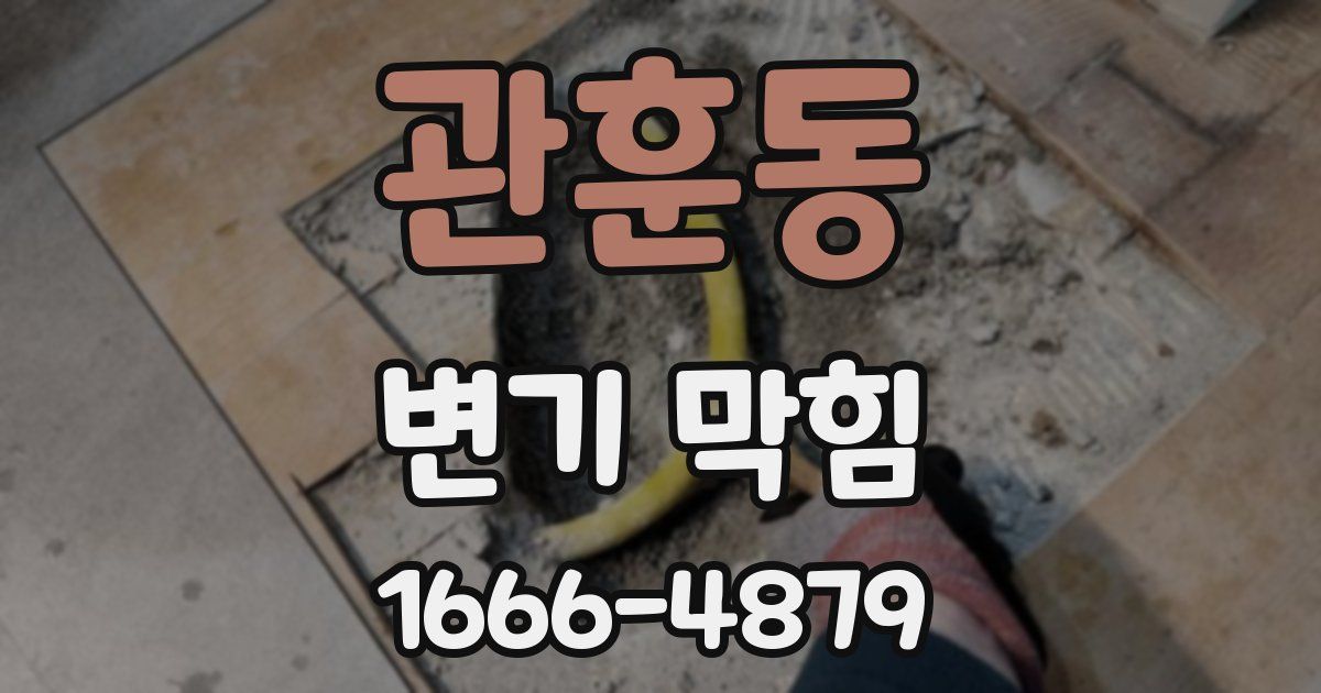 관훈동 변기 막힘