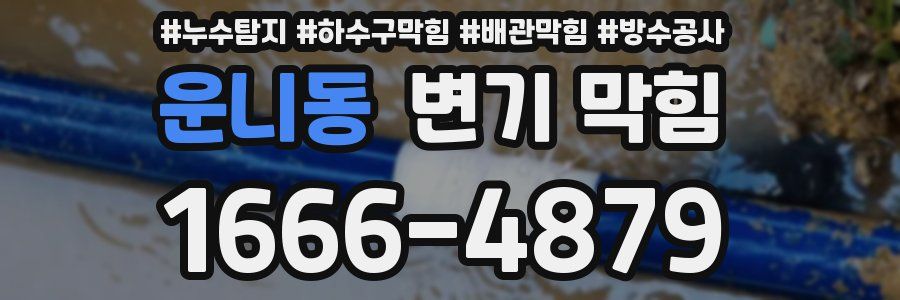 운니동 변기 막힘