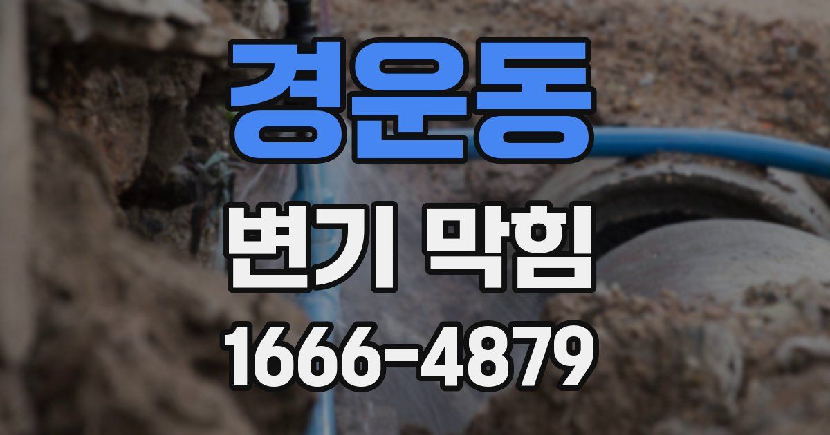 경운동 변기 막힘