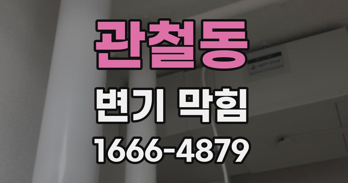 관철동 변기 막힘