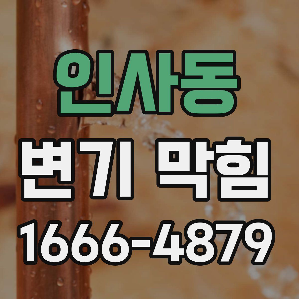 인사동 변기 막힘