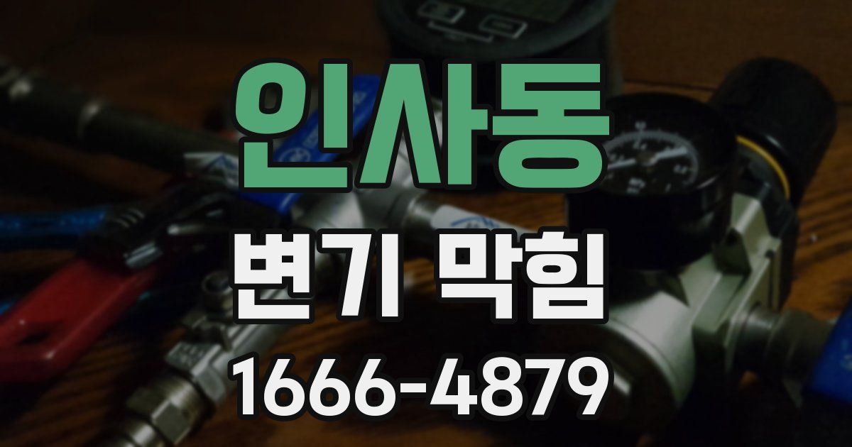 인사동 변기 막힘