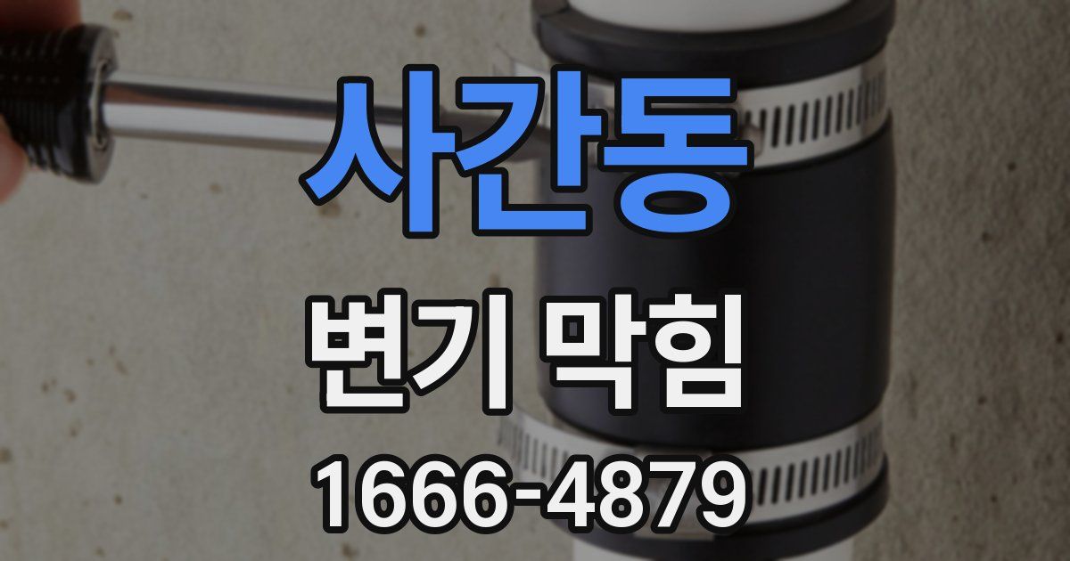 사간동 변기 막힘