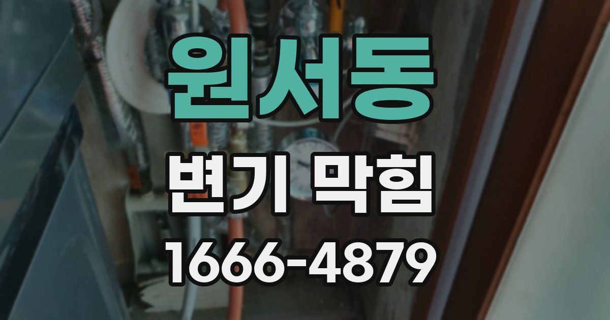 원서동 변기 막힘
