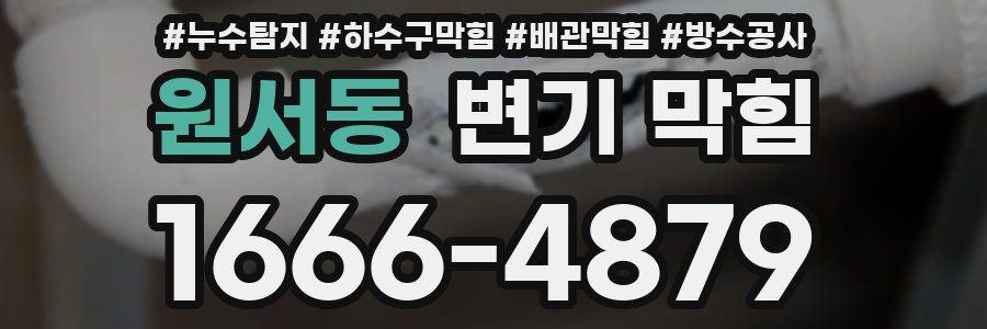 원서동 변기 막힘