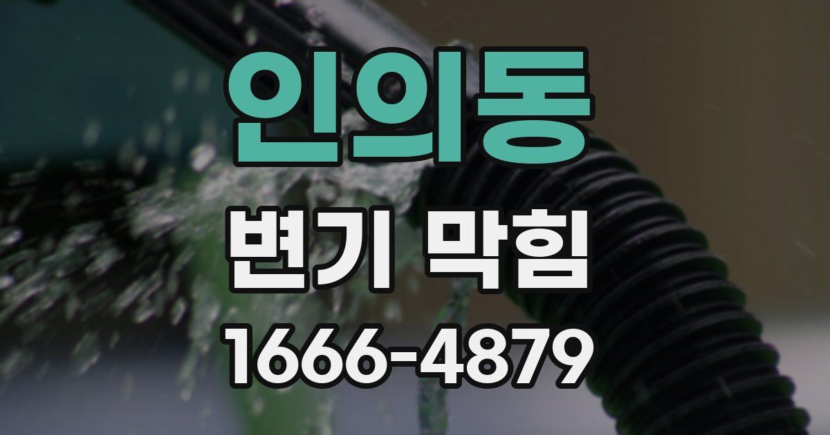 인의동 변기 막힘