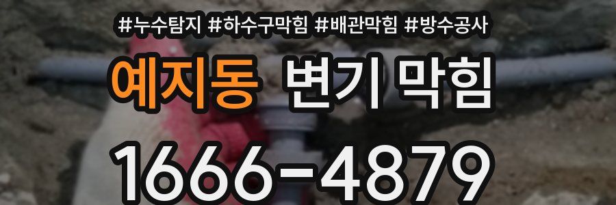 예지동 변기 막힘