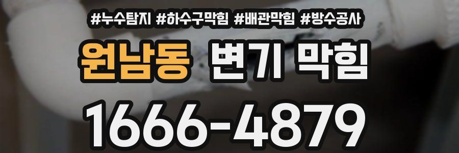 원남동 변기 막힘