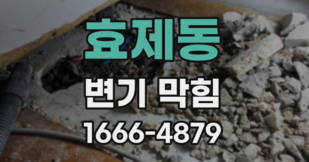 효제동 변기 막힘