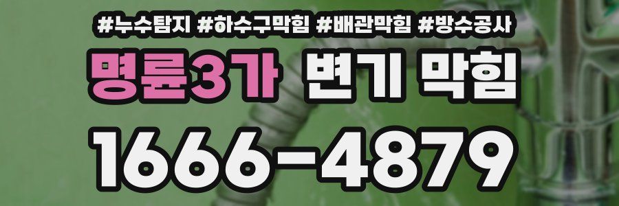 명륜3가 변기 막힘