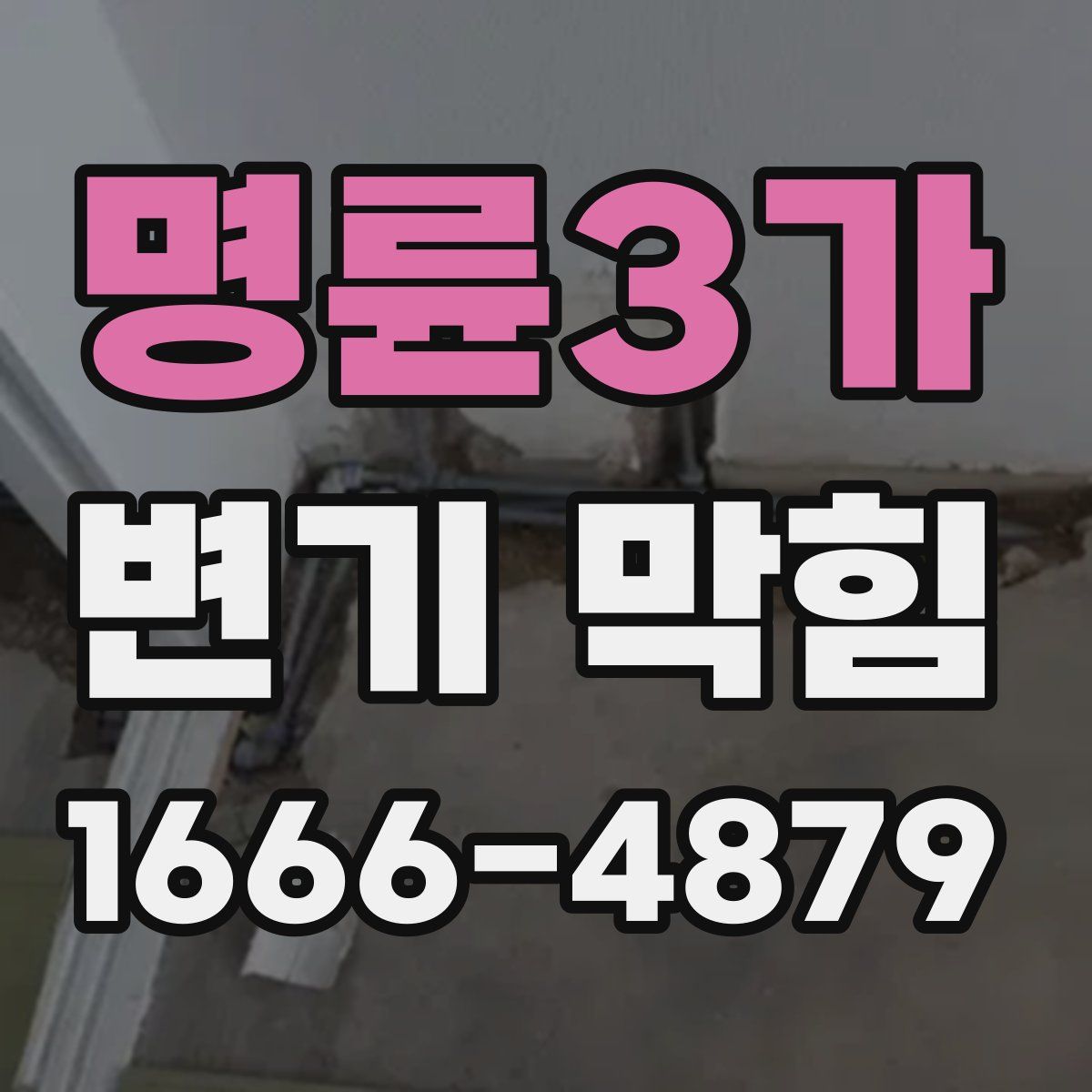 명륜3가 변기 막힘