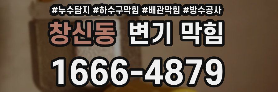창신동 변기 막힘